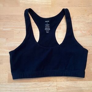 MATE the Label Black Sports Bra Racerback Comfort